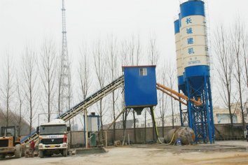工程施工现场自建混凝土搅拌站型号
